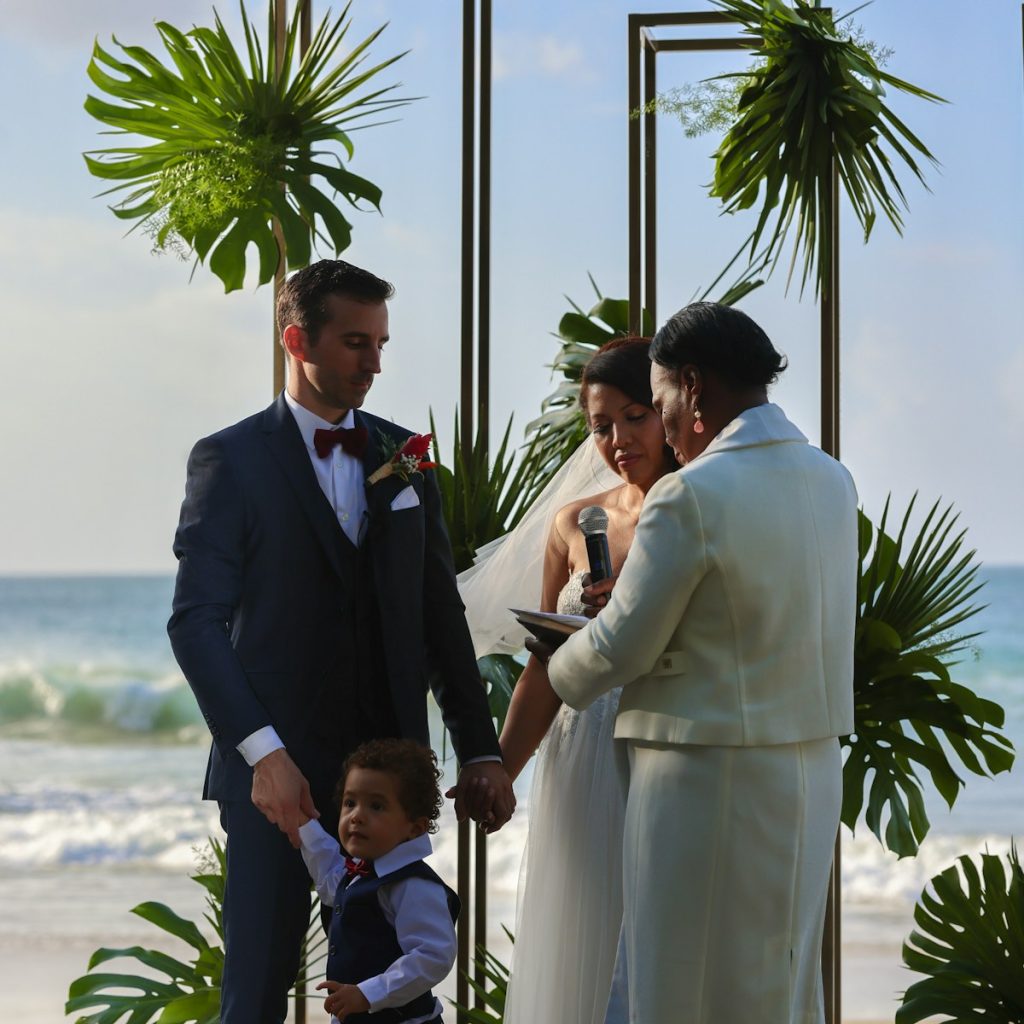 Beach style small wedding