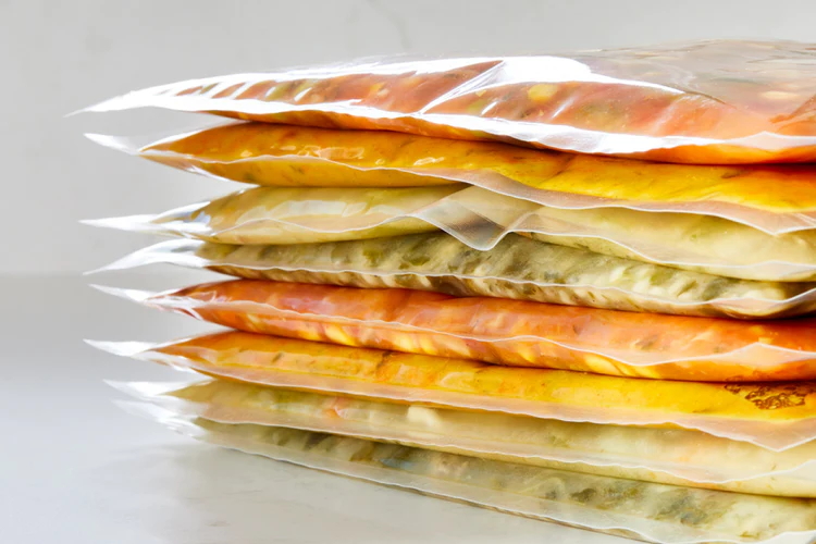 storing cooked food with sealed packs