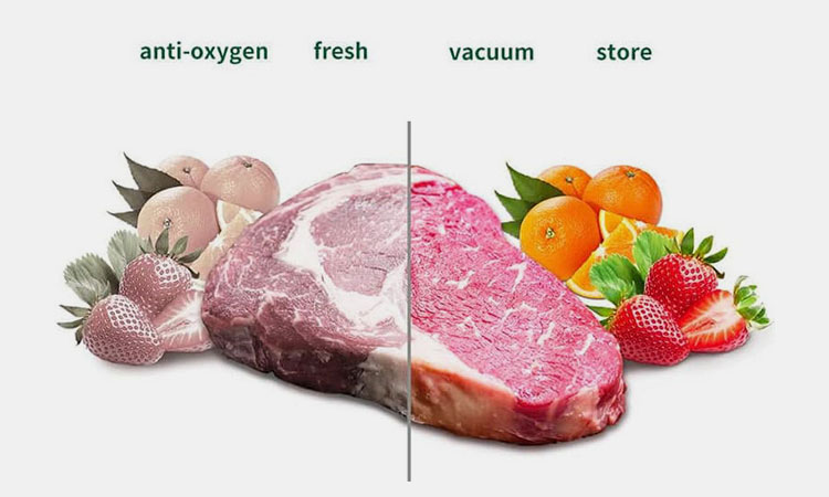 vacuum sealed food vs open packages