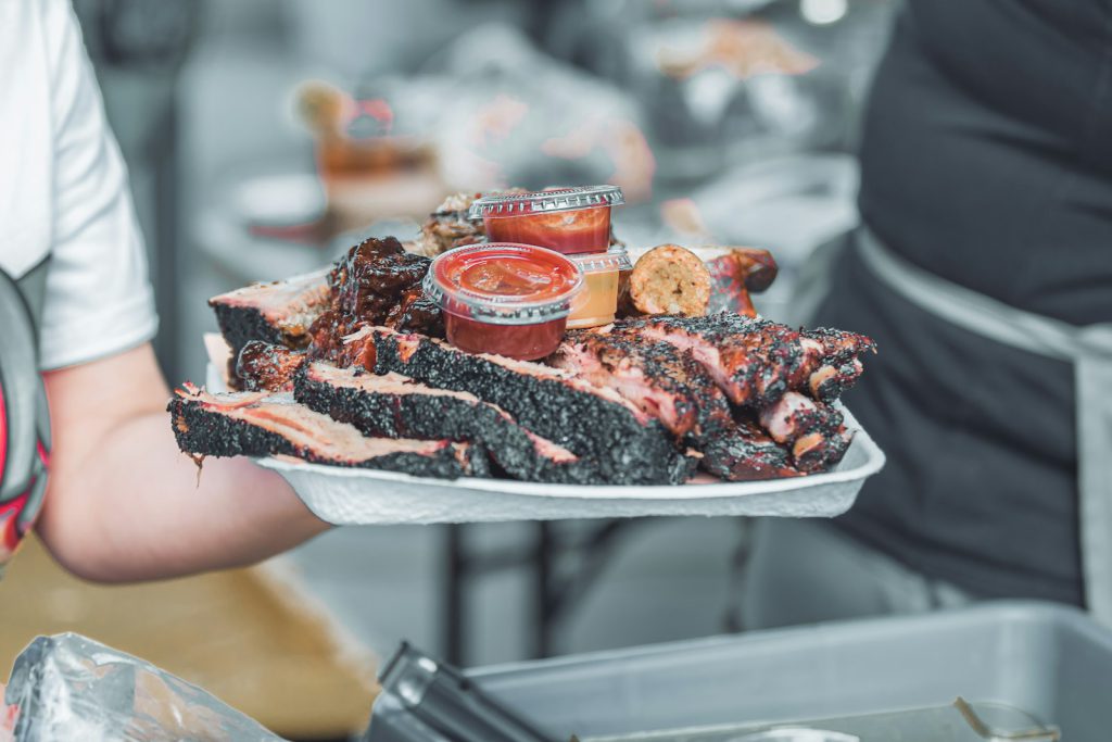 Texas Style BBQ Brisket Platter tray