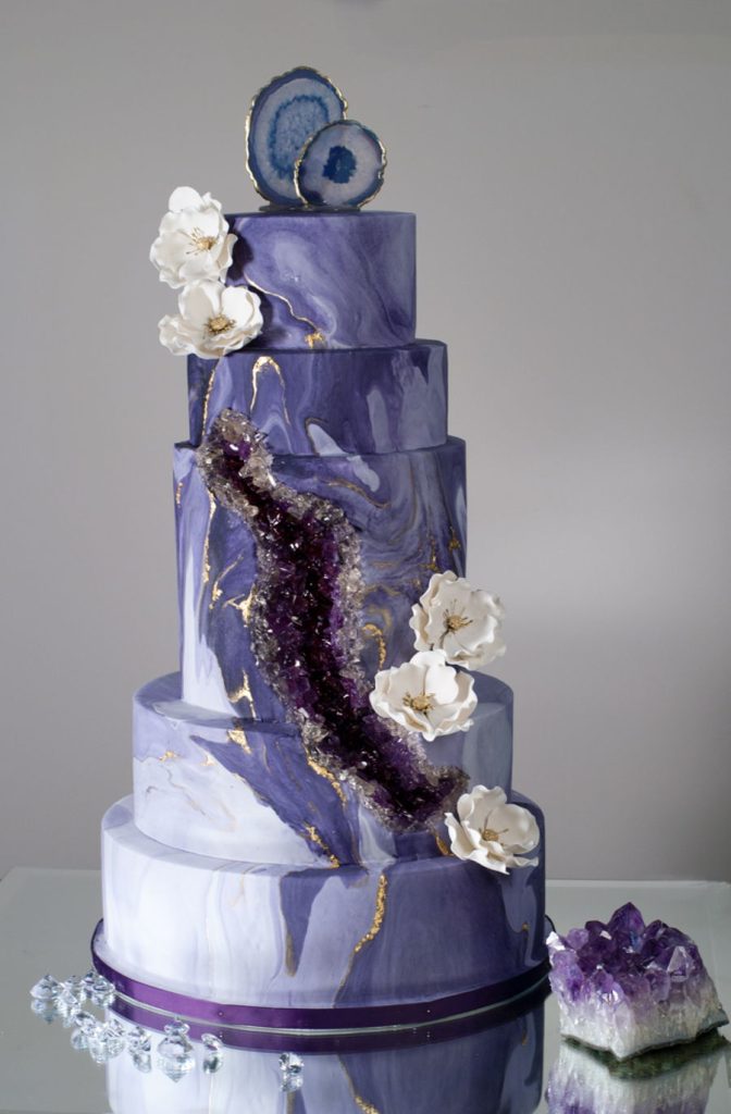 geode agate wedding cake